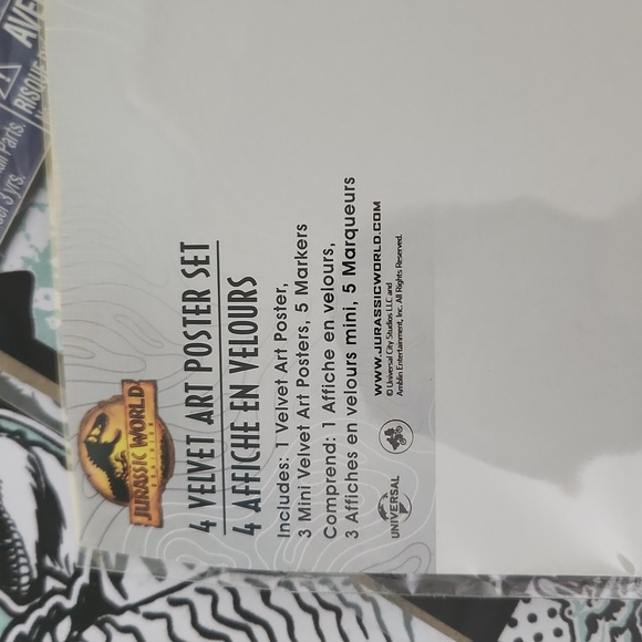 JURASSIC PARK FOUR IN ONE POSTER BOARDS WITH MARKERS. - Picture 6 of 7